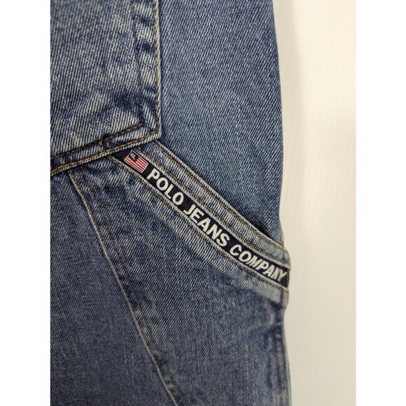 Vintage 90's Polo Jeans Company C-5 Carpenter Jean Short Jhorts Long Length 36 - Picture 9 of 11